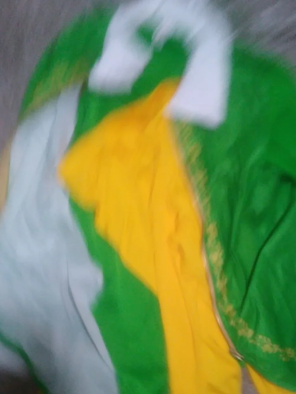 Green Elf Costume Set with Yellow Tights